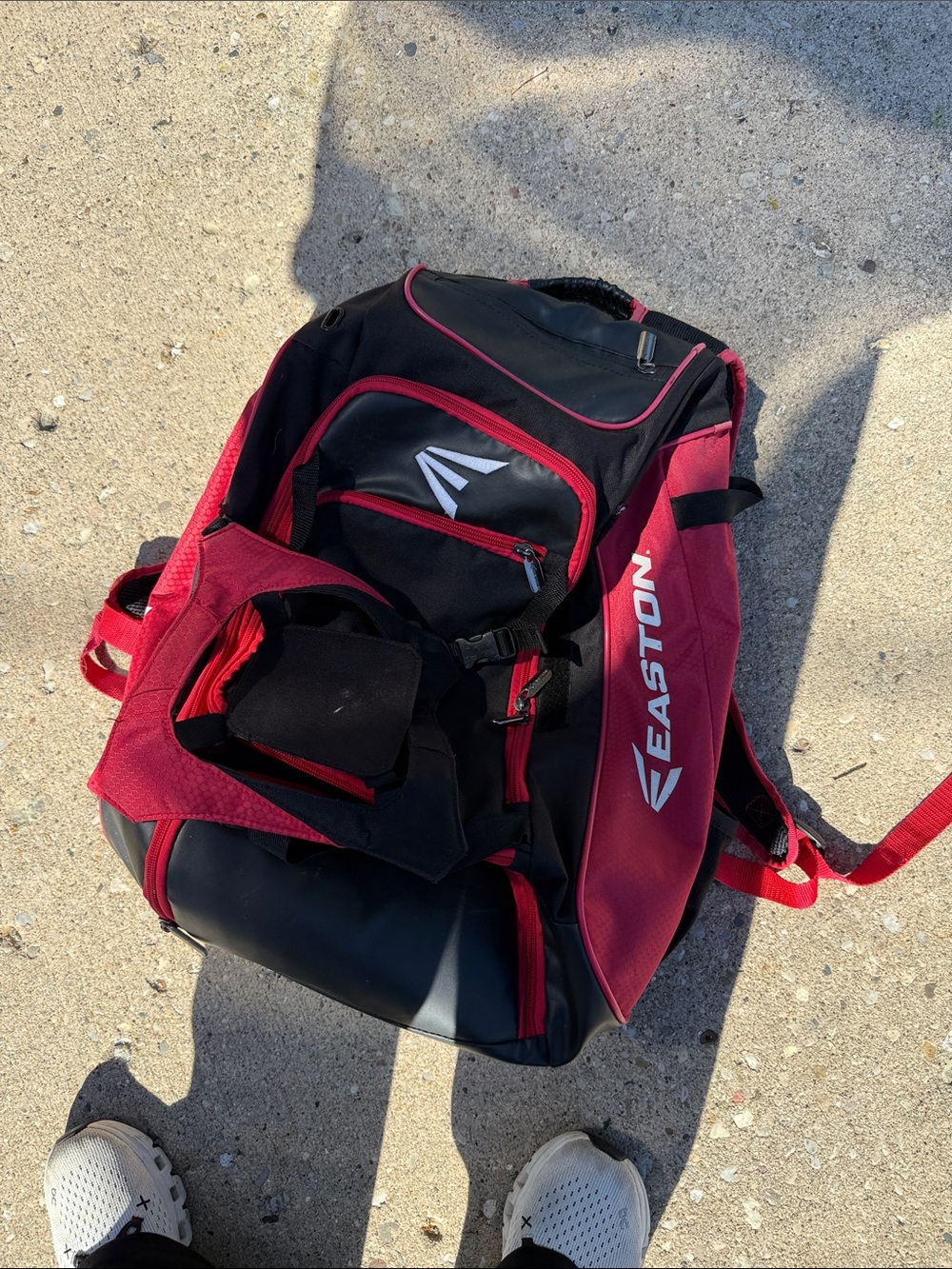 Easton Red and Black Baseball Backpack